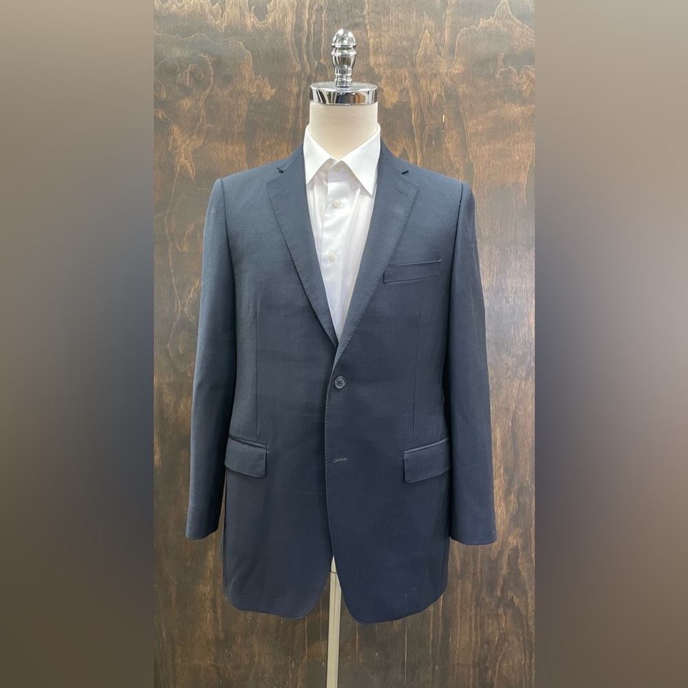 Samuelsohn‎ Made in Canada Super 130's Wool Rugby Suit Jacket in Navy Size 42 L